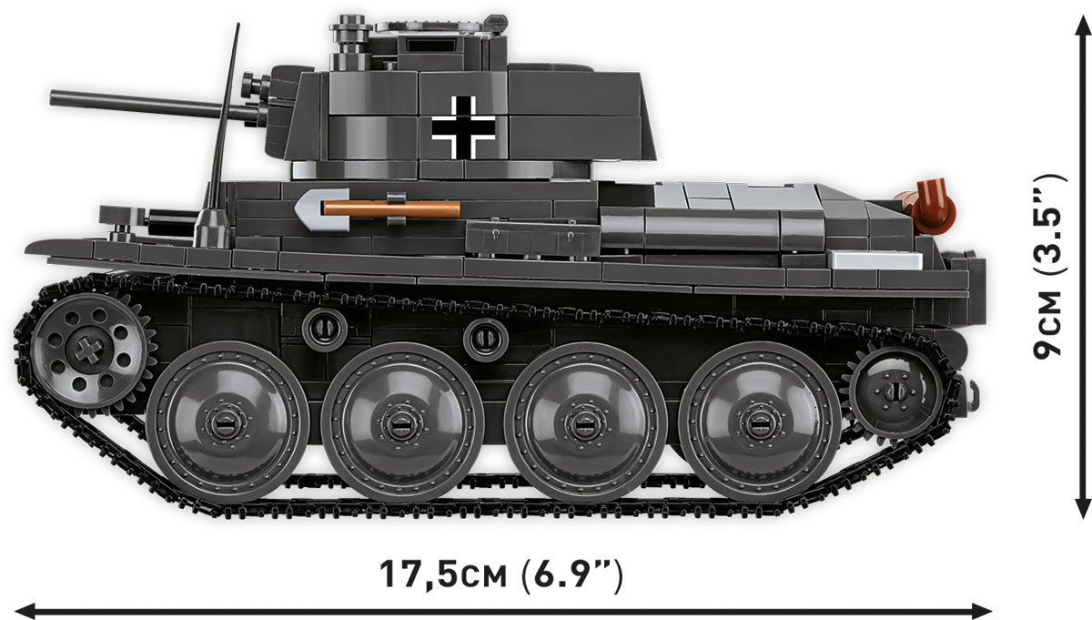 COBI Historical Collection WWII PANZER 38(t) / (CKD) LT vz. 38 2-in-1 Tank Building Set, 690 Pieces