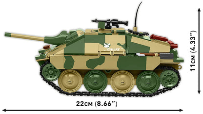 COBI Historical Collection WWII Jagdpanzer 38 Hetzer "Chwat" (Brave) Tank Building Set, 731 Pieces