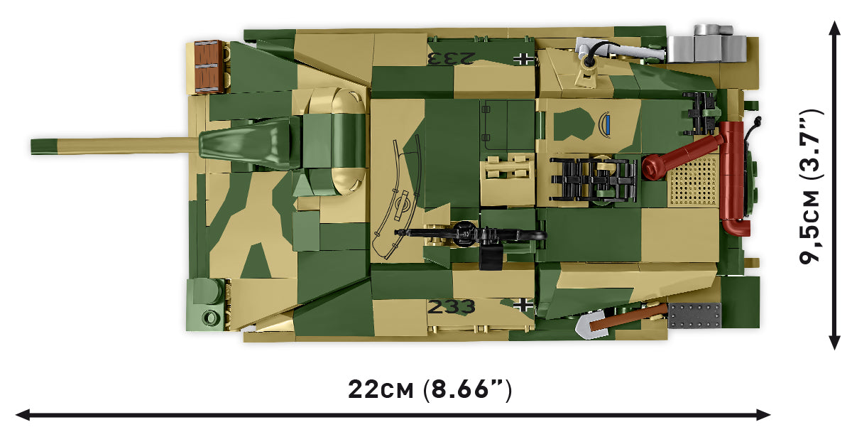 COBI Historical Collection WWII Jagdpanzer 38 Hetzer "Chwat" (Brave) Tank Building Set, 731 Pieces