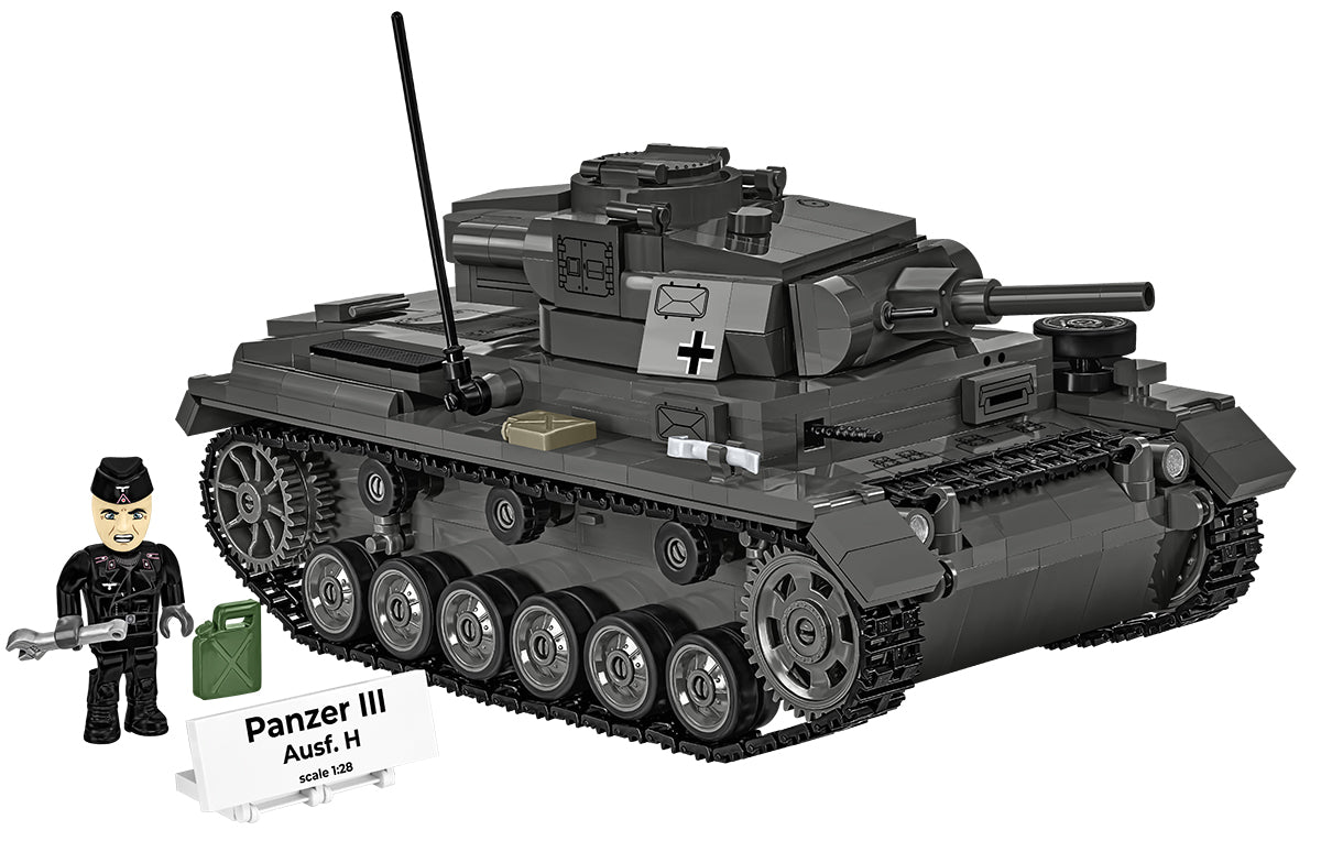 COBI Historical Collection WWII Panzer III Ausf. H Tank Building Set, 963-pieces