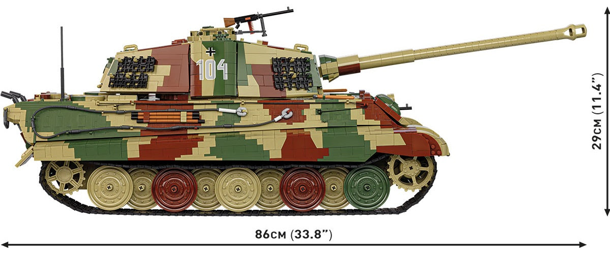 COBI Historical Collection 1:12 Scale WWII Tiger II Konigstiger Tank Building Set, 11170 Pieces