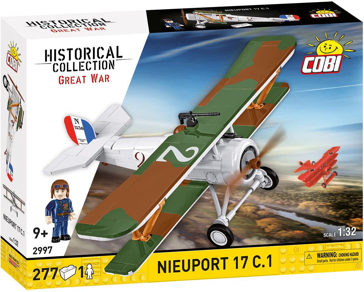 COBI Historical Collection Great War NIEUPORT 17 C.1 110 HP Aircraft Building Set, 277 Pieces