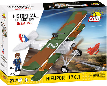 COBI Historical Collection Great War NIEUPORT 17 C.1 110 HP Aircraft Building Set, 277 Pieces