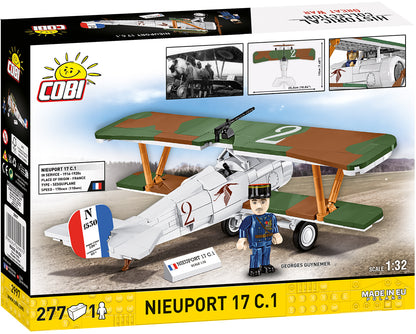 COBI Historical Collection Great War NIEUPORT 17 C.1 110 HP Aircraft Building Set, 277 Pieces