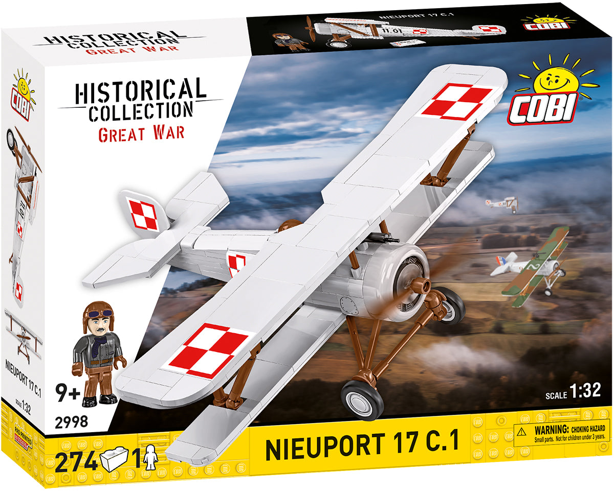 COBI Historical Collection Great War NIEUPORT 17 C.1 110 H.P. (Polish) Aircraft Building Set, 274 Pieces