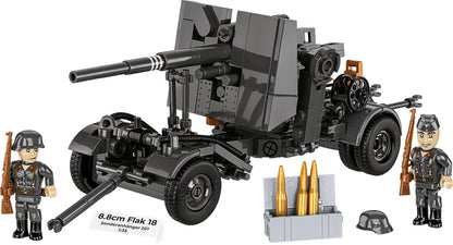 COBI Historical Collection WWII 8.8 cm Flak 18 with Carriage Building Set, 360 Pieces