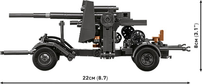 COBI Historical Collection WWII 8.8 cm Flak 18 with Carriage Building Set, 360 Pieces