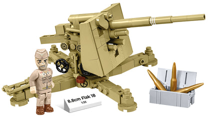 COBI Historical Collection WWII 8.8 cm Flak 18 (DAK) Cannon Building Set, 232 Pieces