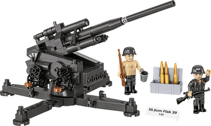 COBI Historical Collection WWII 10.5 cm FLAK 39 Anti-Aircraft Gun Building Set, 339 Pieces