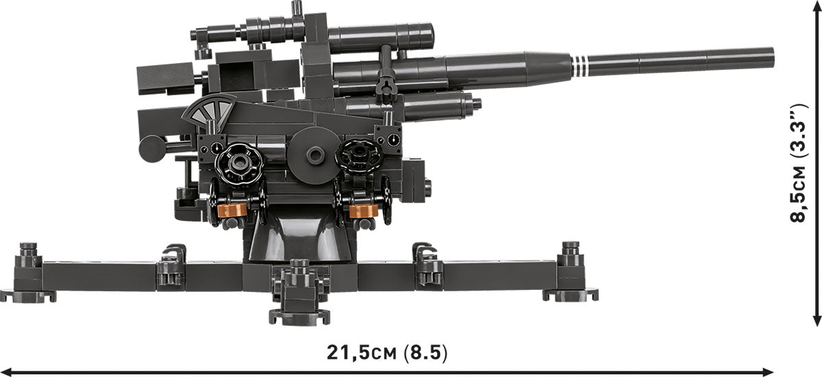 COBI Historical Collection WWII 10.5 cm FLAK 39 Anti-Aircraft Gun Building Set, 339 Pieces