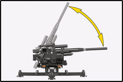 COBI Historical Collection WWII 10.5 cm FLAK 39 Anti-Aircraft Gun Building Set, 339 Pieces