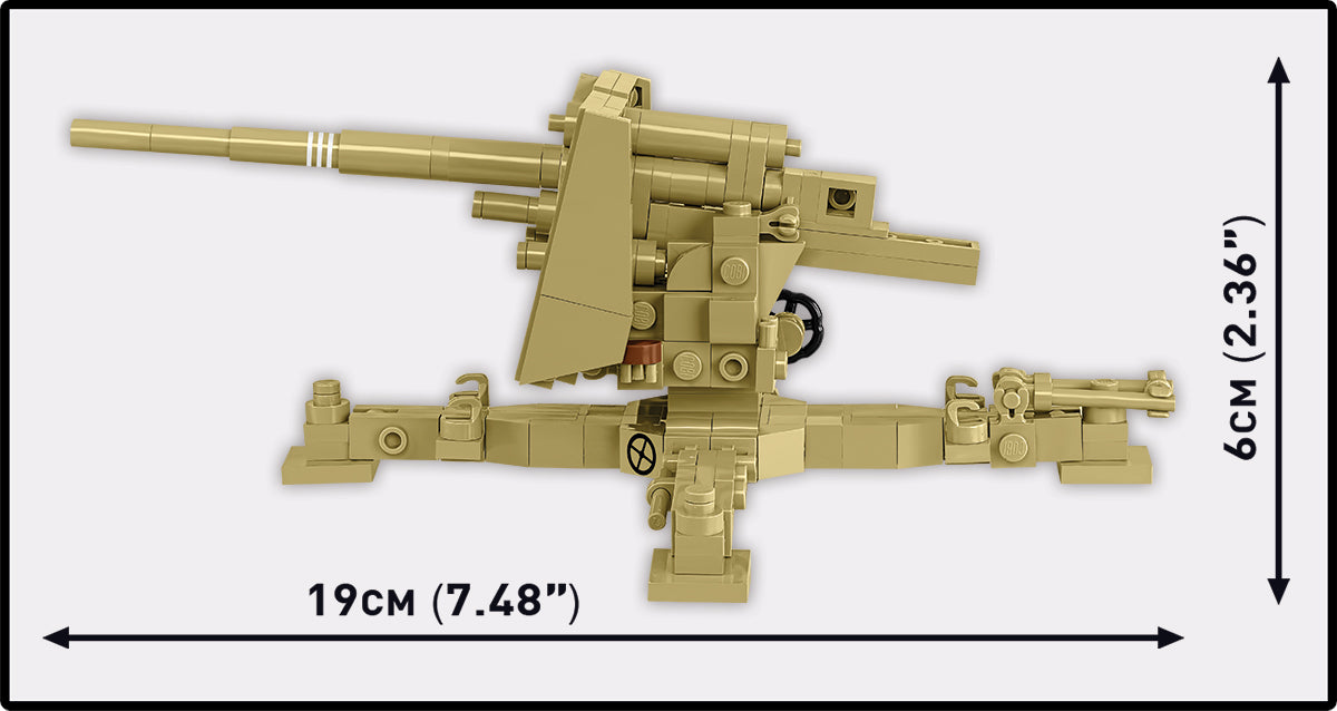 COBI Historical Collection WWII Sd.Kfz. 8 towing 8.8cm FLAK 36 Building Set, 975 Pieces
