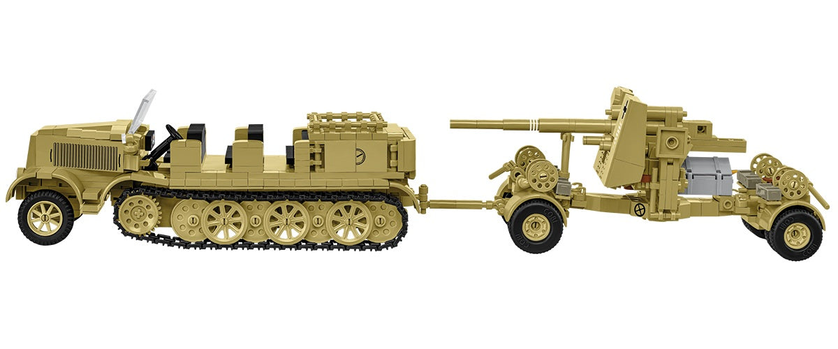 COBI Historical Collection WWII Sd.Kfz. 8 towing 8.8cm FLAK 36 Building Set, 975 Pieces