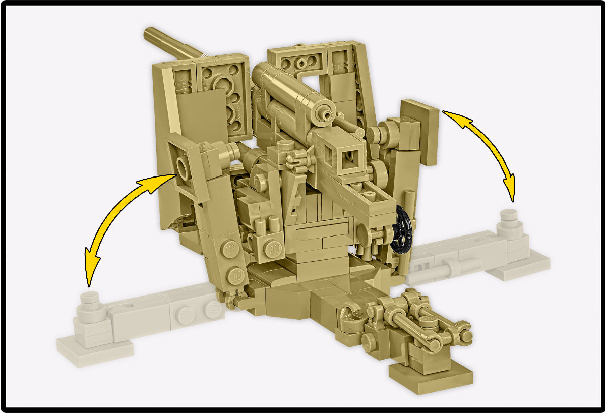 COBI Historical Collection WWII Sd.Kfz. 8 towing 8.8cm FLAK 36 Building Set, 975 Pieces