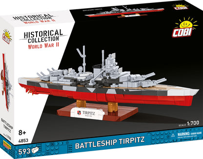 COBI Historical Collection WWII Battleship Tirpitz Building Set, 593 Pieces