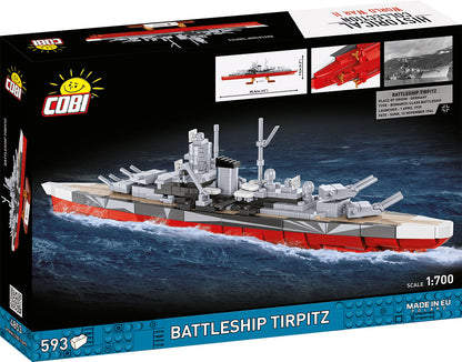 COBI Historical Collection WWII Battleship Tirpitz Building Set, 593 Pieces