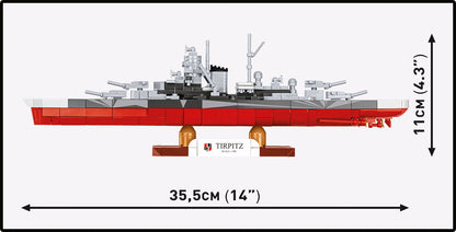 COBI Historical Collection WWII Battleship Tirpitz Building Set, 593 Pieces