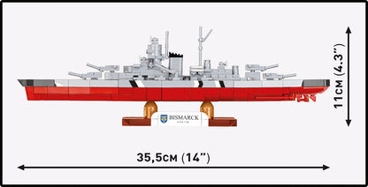 COBI Historical Collection WWII Battleship Bismarck Building Set, 590 Pieces