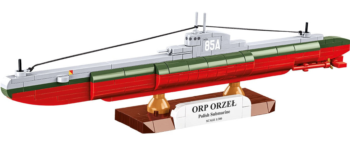COBI Historical Collection WWII Polish Submarine ORP Orzel Building Set, 193 Pieces