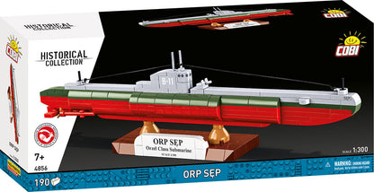 COBI Historical Collection WWII Polish Submarine ORP Sep Building Set, 190 Pieces