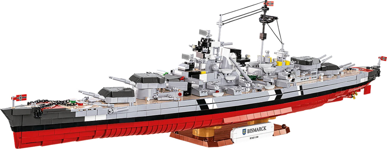 COBI Historical Collection WWII Battleship Bismarck Building Set, 3204 Pieces