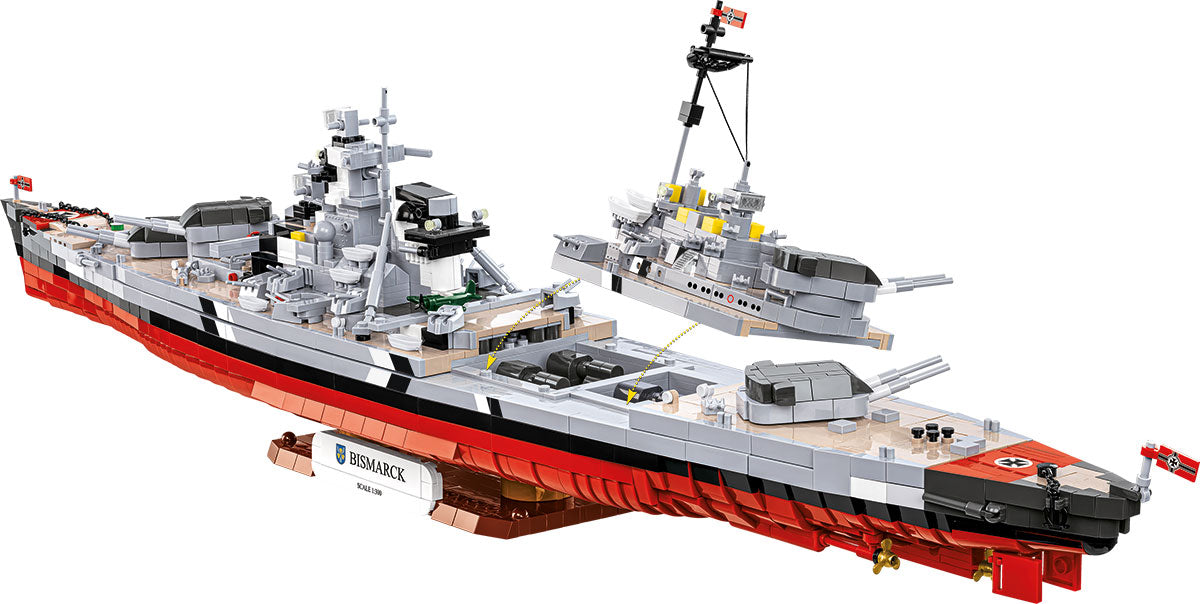 COBI Historical Collection WWII Battleship Bismarck Building Set, 3204 Pieces