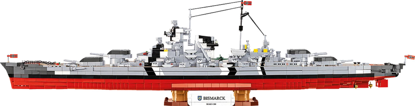 COBI Historical Collection WWII Battleship Bismarck Building Set, 3204 Pieces