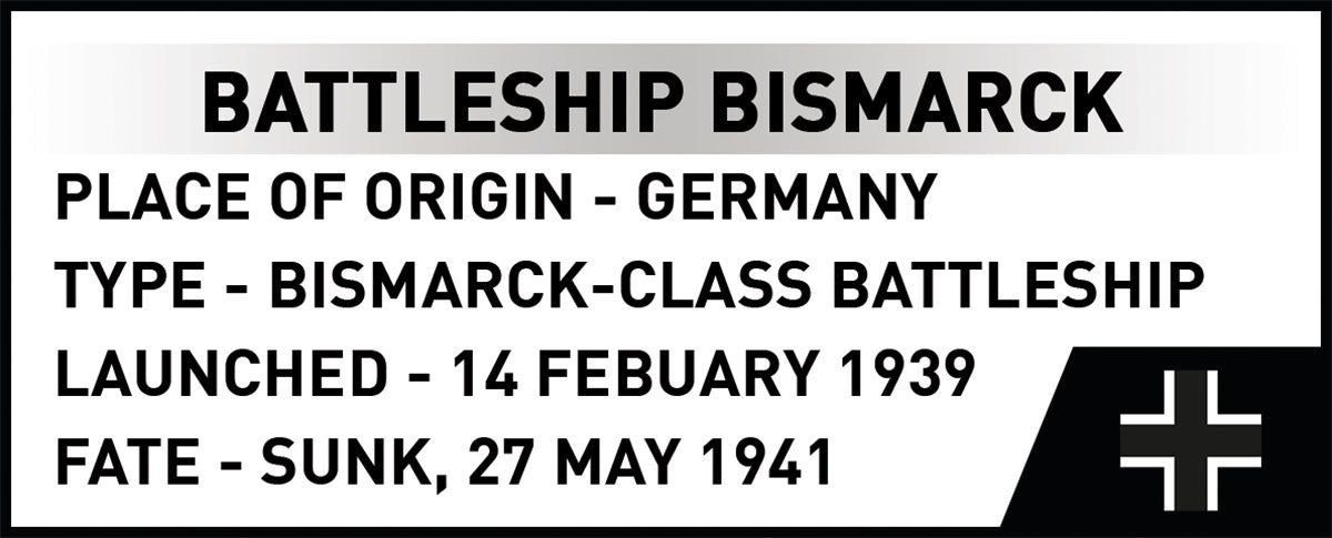 COBI Historical Collection WWII Battleship Bismarck Building Set, 3204 Pieces
