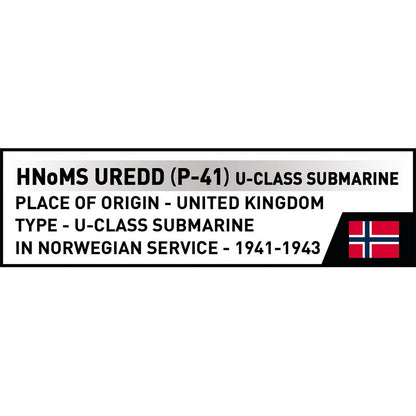 COBI Historical Collection WWII HNoMS Uredd (P-41) U-Class Submarine, 142 Pieces Building Set
