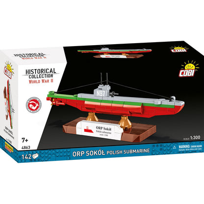 COBI Historical Collection WWII ORP SOKÓ? Polish Submarine, 137 Pieces Building Set