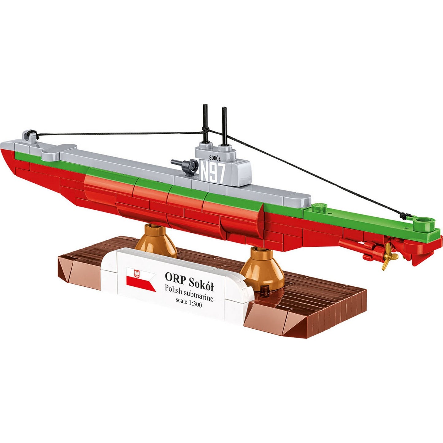 COBI Historical Collection WWII ORP SOKÓ? Polish Submarine, 137 Pieces Building Set