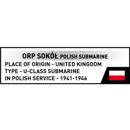 COBI Historical Collection WWII ORP SOKÓ? Polish Submarine, 137 Pieces Building Set