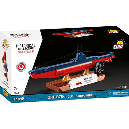 COBI Historical Collection WWII ORP DZIK Polish Submarine, 141 Pieces Building Set