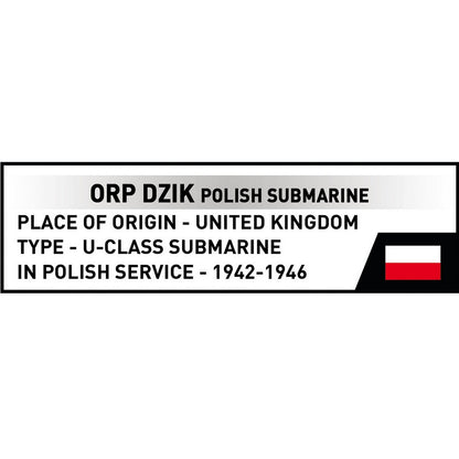 COBI Historical Collection WWII ORP DZIK Polish Submarine, 141 Pieces Building Set