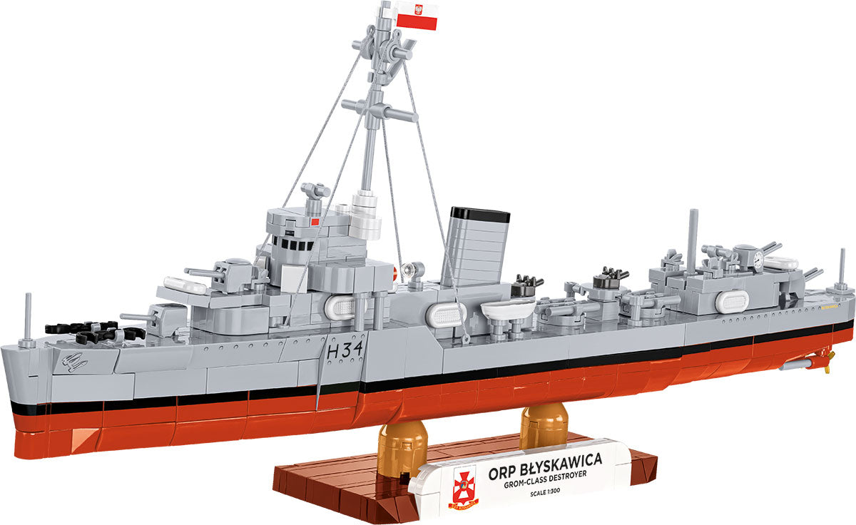 COBI ORP Blyskawica, 1:300 Scale, 664 Pieces, Destroyer
