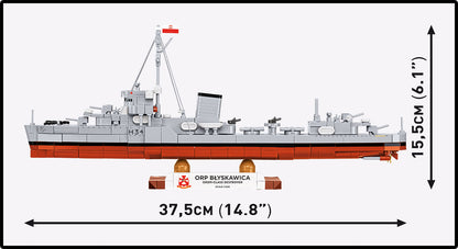 COBI ORP Blyskawica, 1:300 Scale, 664 Pieces, Destroyer