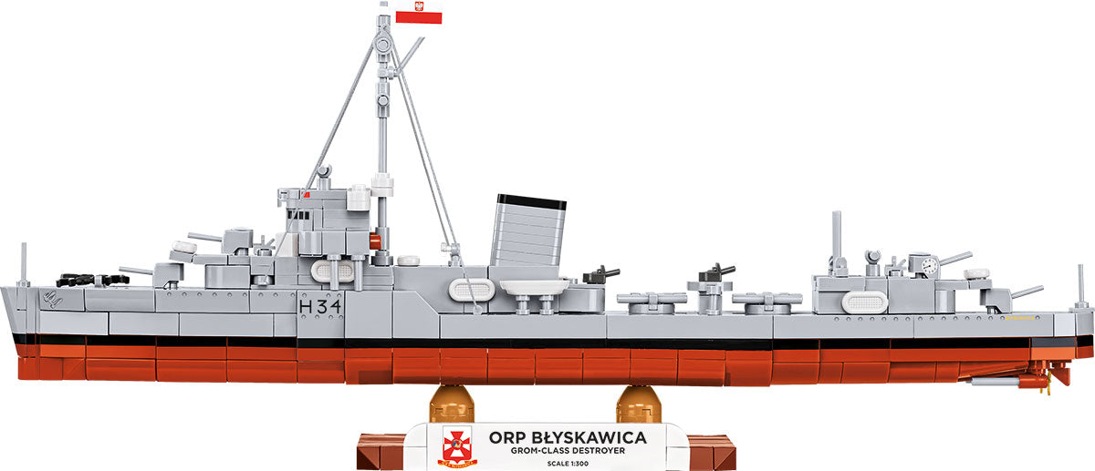 COBI ORP Blyskawica, 1:300 Scale, 664 Pieces, Destroyer