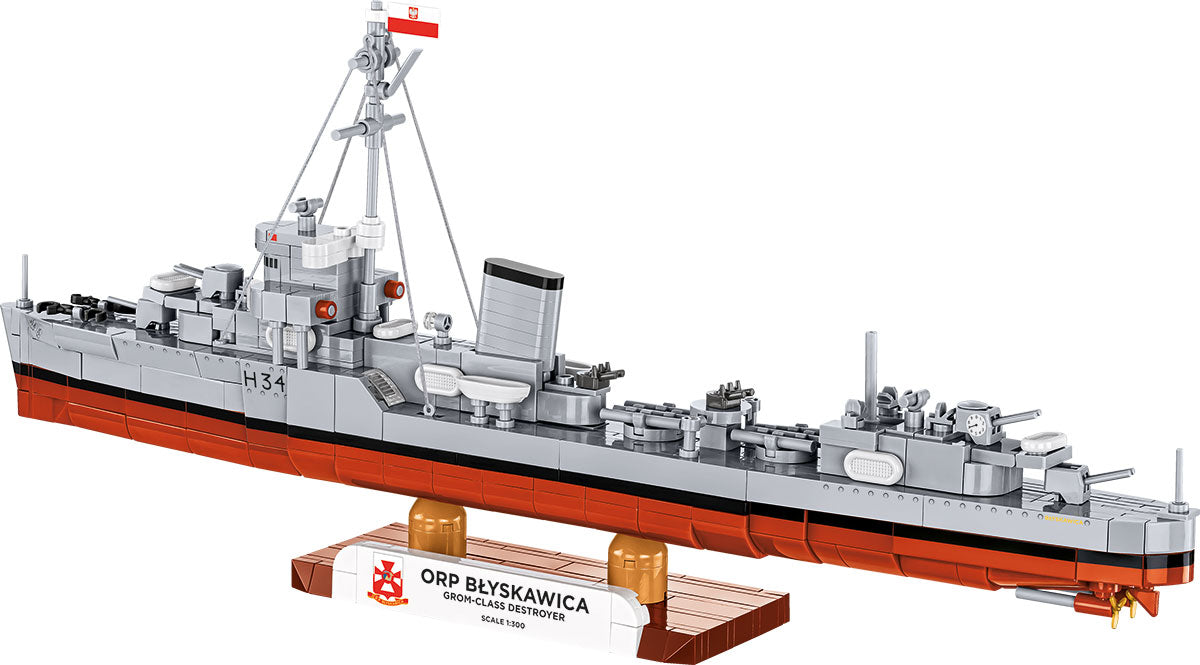COBI ORP Blyskawica, 1:300 Scale, 664 Pieces, Destroyer