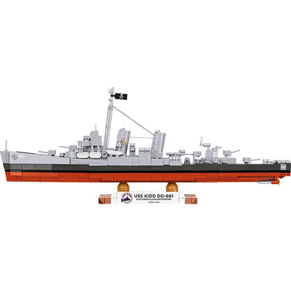 COBI Historical Collection WWII USS KIDD (DD-661) / Fletcher-Class Destroyer Building Set, 706-pieces