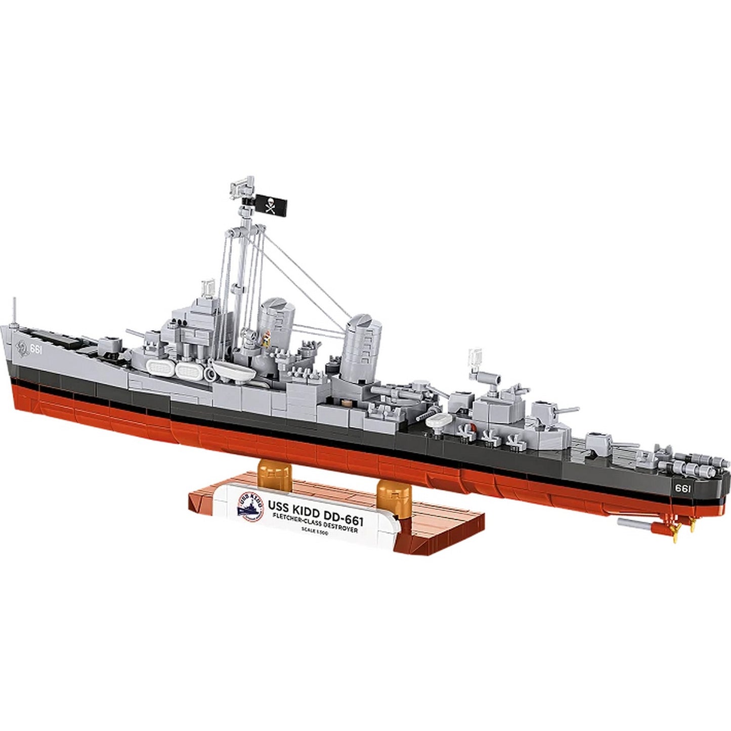 COBI Historical Collection WWII USS KIDD (DD-661) / Fletcher-Class Destroyer Building Set, 706-pieces