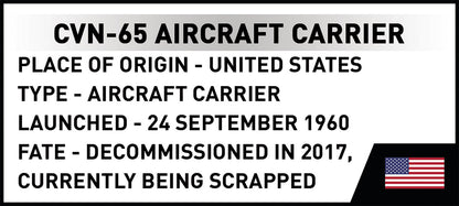 COBI CVN-65 Aircraft Carrier, 1:300 Scale, 6,131 Pieces