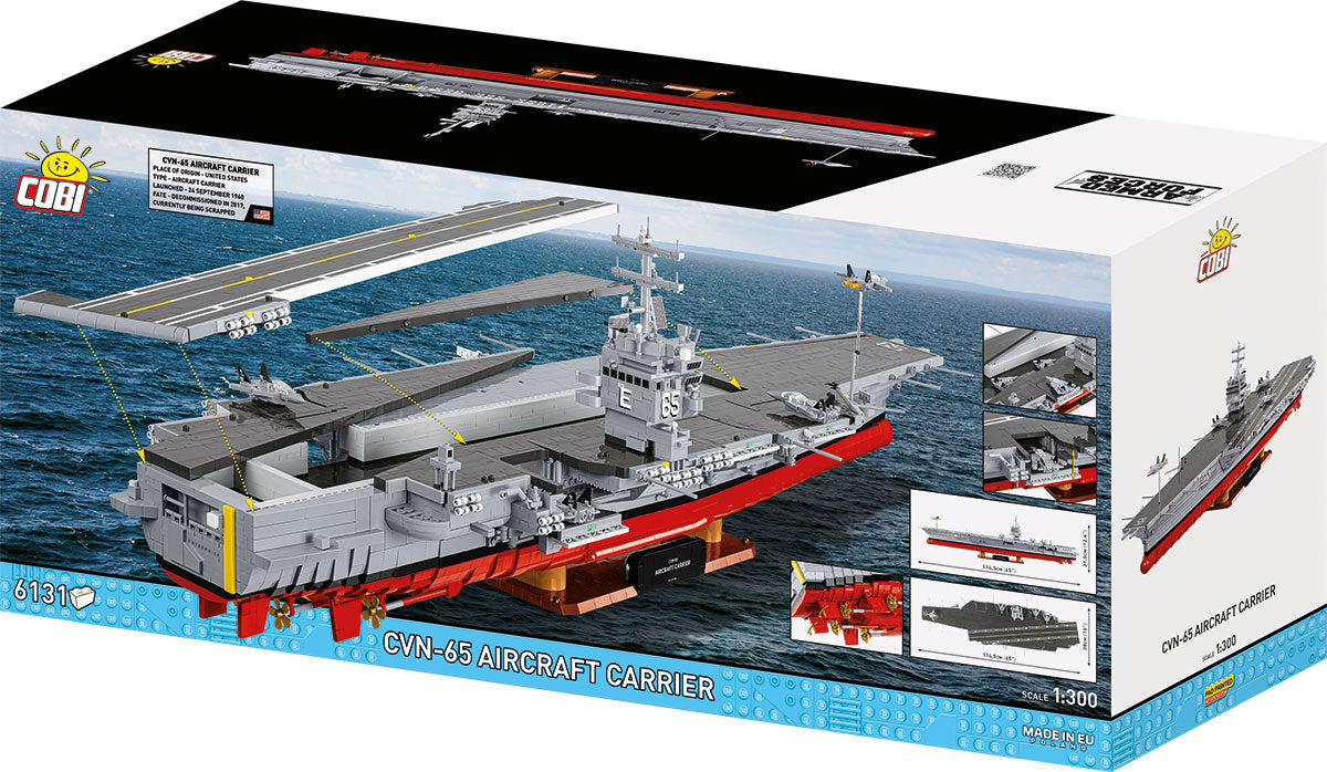 COBI CVN-65 Aircraft Carrier, 1:300 Scale, 6,131 Pieces