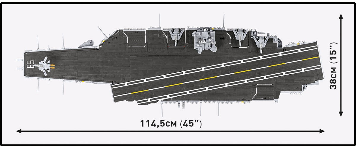 COBI CVN-65 Aircraft Carrier, 1:300 Scale, 6,131 Pieces