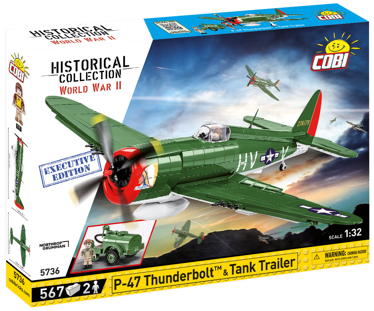 COBI Historical Collection WWII P-47 Thunderbolt™ & Tank Trailer EXECUTIVE EDITION