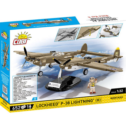 COBI Historical Collection Lockheed P-38H Lightning Aircraft, 650 Pieces