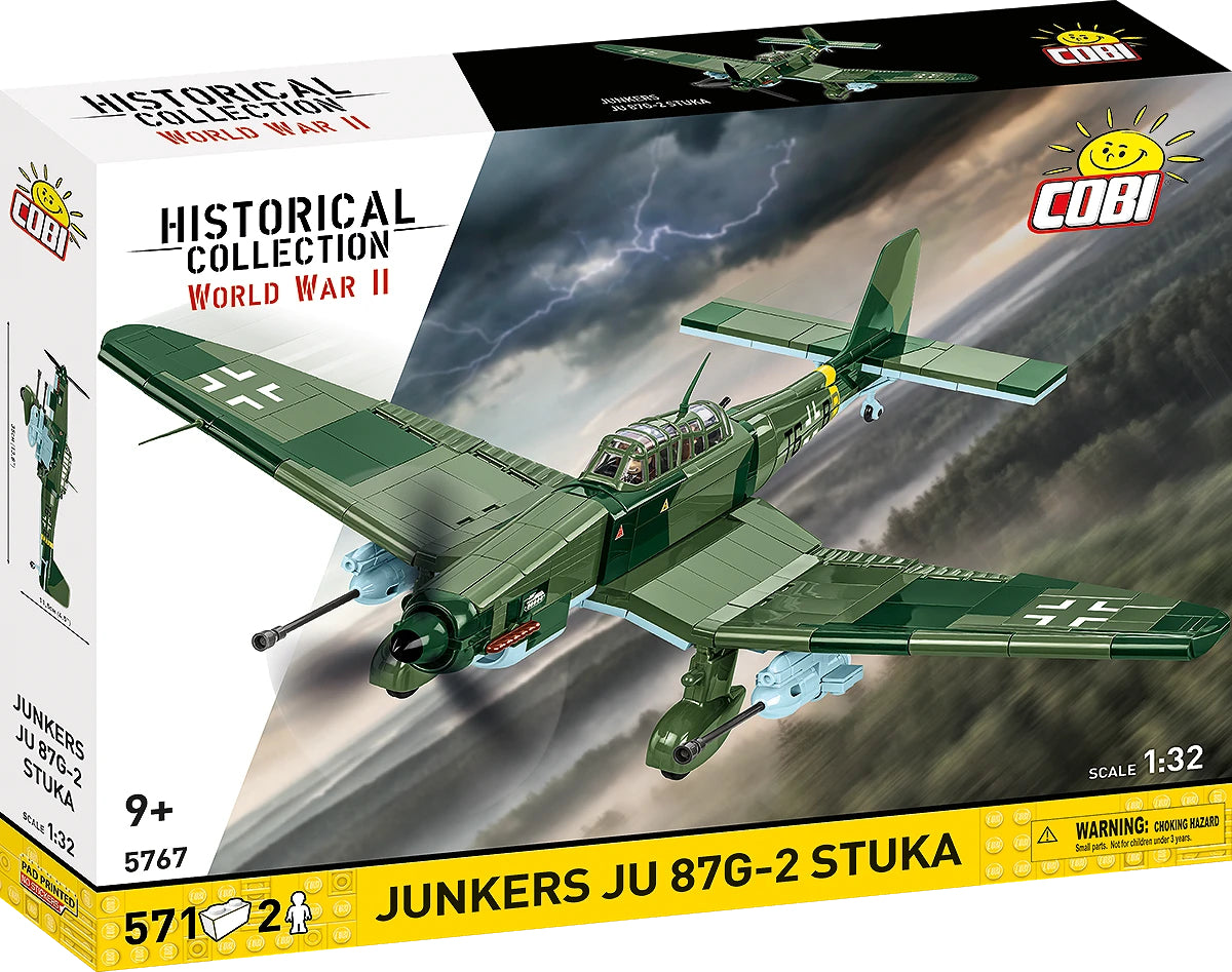 COBI Historical Collection WWII Junkers JU 87 G-2 STUKA Plane Building Set, 571 Pieces