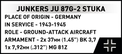COBI Historical Collection WWII Junkers JU 87 G-2 STUKA Plane Building Set, 571 Pieces