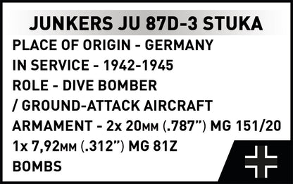 COBI Historical Collection Junkers JU 87 D-3 STUKA Plane Building Set, 556 Pieces