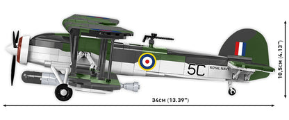 COBI Historical Collection WWII Fairey Swordfish, HMS Ark Royal Navy Carrier-Based Aircraft Building Set - Executive Edition, 959-pieces