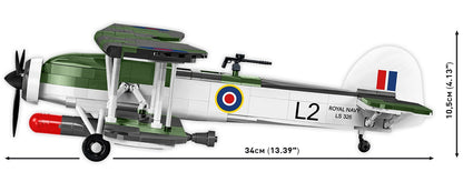 COBI Historical Collection WWII Fairey Swordfish Torpedo Bomber Aircraft Building Set, 806-pieces